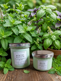Menthe basilic - bougie parfumée à la cire de soja - L'orée des senteurs