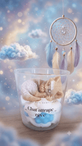 Chat'attrape rêve - bougie chantilly parfumée - L'orée des senteurs