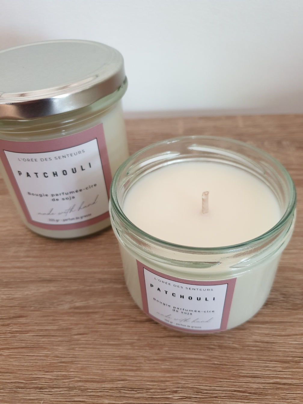 Patchouli - bougie parfumée à la cire de soja