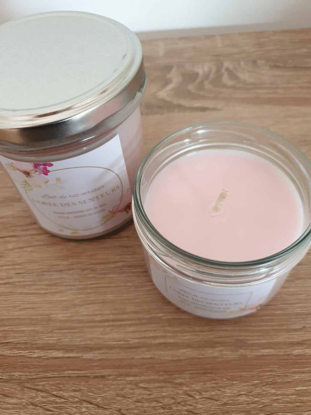 Lait de riz cerisier - bougie parfumée à la cire de soja