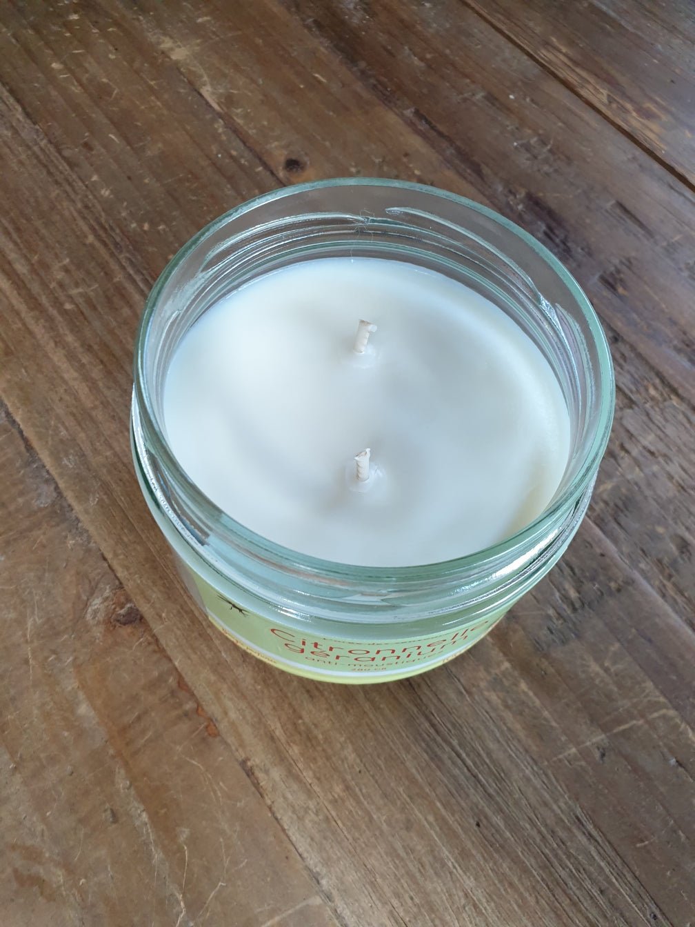 Citronnelle géranium - bougie parfumée à la cire de soja - L'orée des senteurs