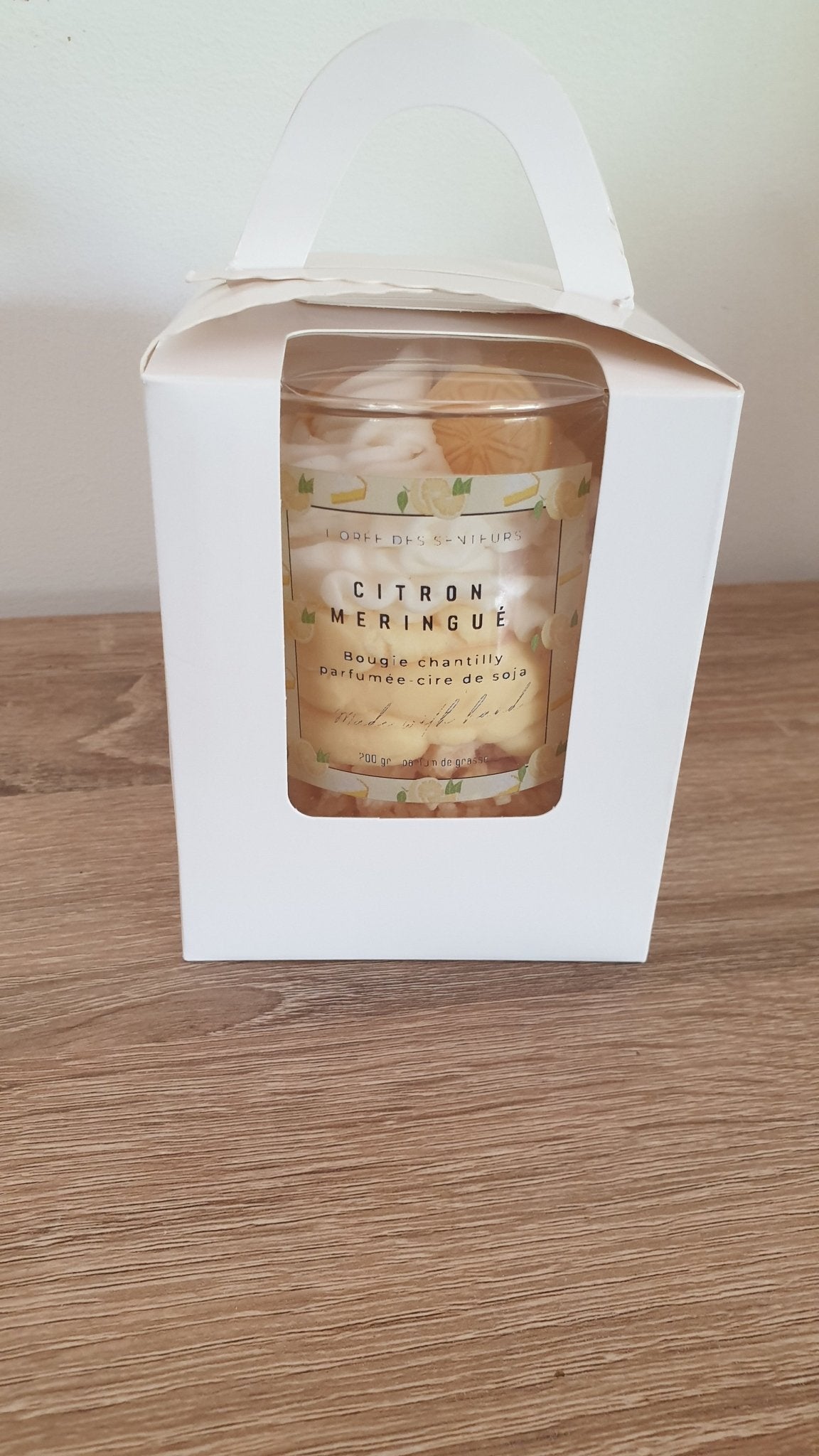Citron meringuée - Bougie chantilly parfumée - L'orée des senteurs