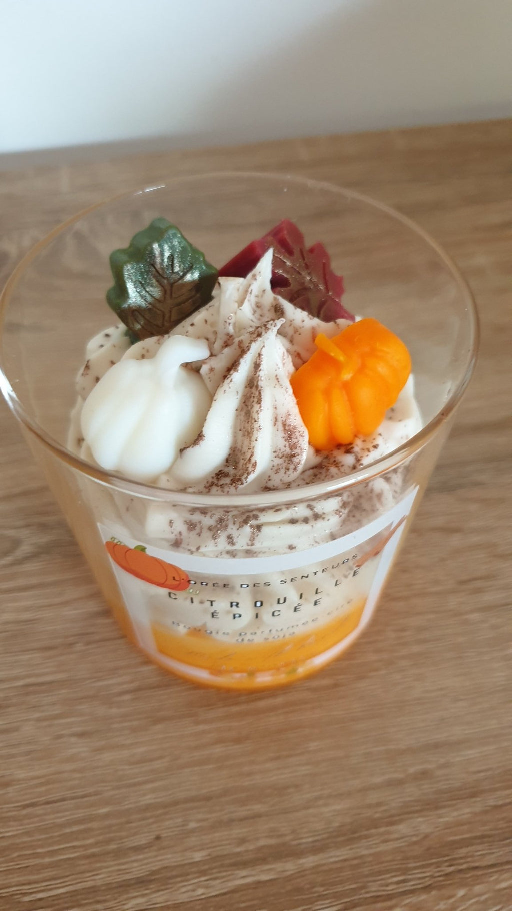 Citrouille épicée (spiced pumpkin) - bougie chantilly parfumée - L'orée des senteurs