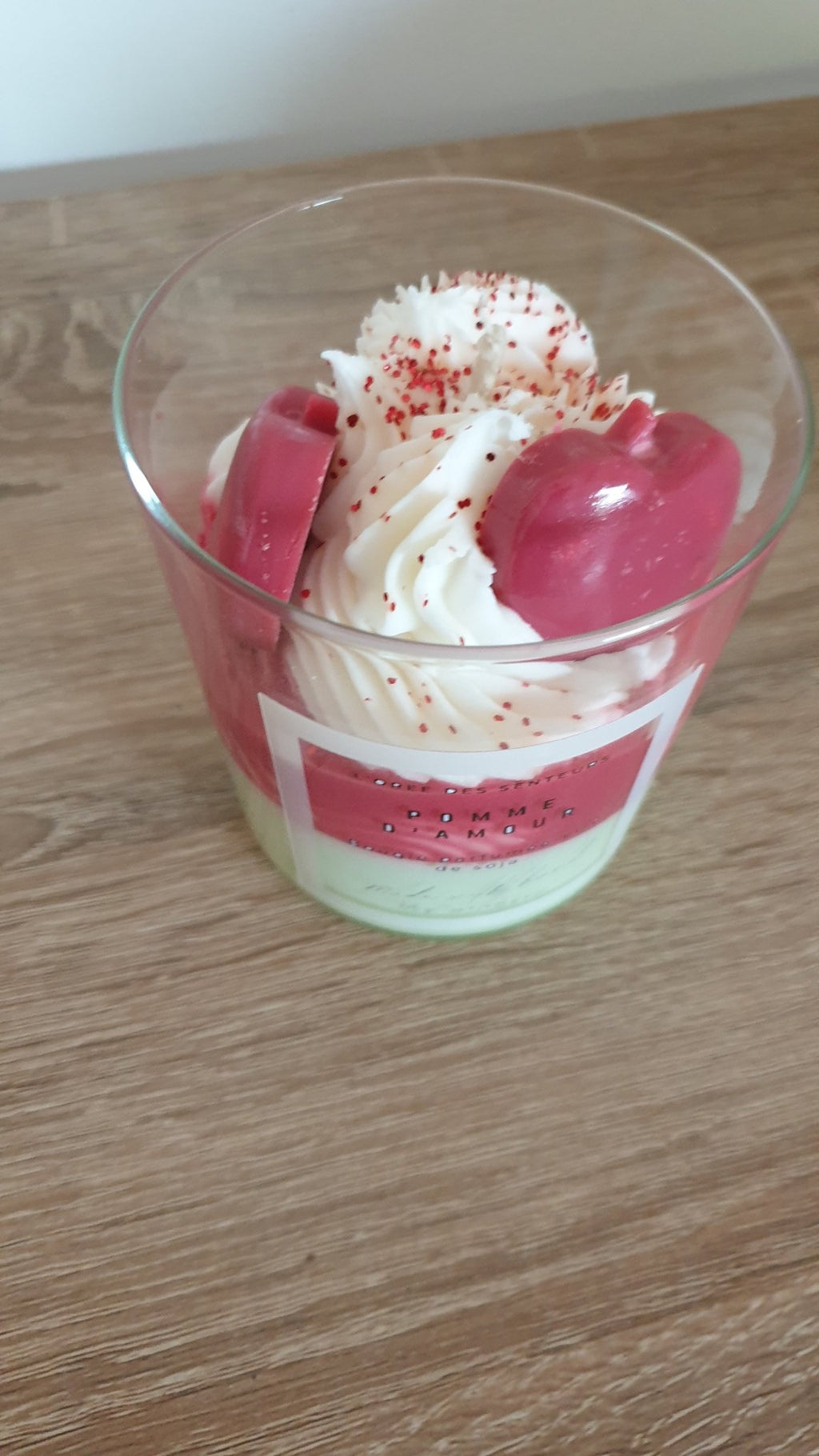 Pomme d'amour - bougie chantilly parfumée - L'orée des senteurs