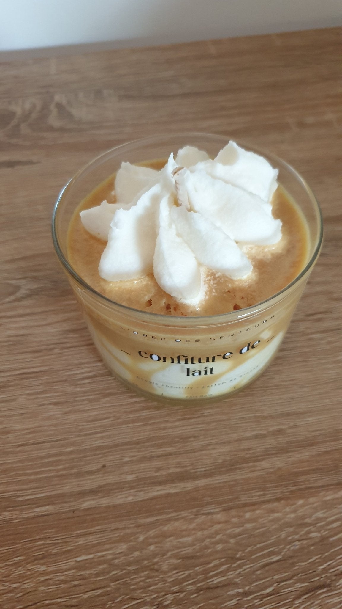 Confiture de lait - bougie chantilly parfumée - L'orée des senteurs