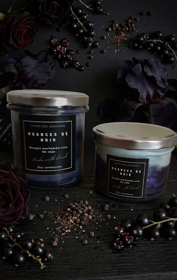 Nuances de noir - bougie parfumée à la cire de soja