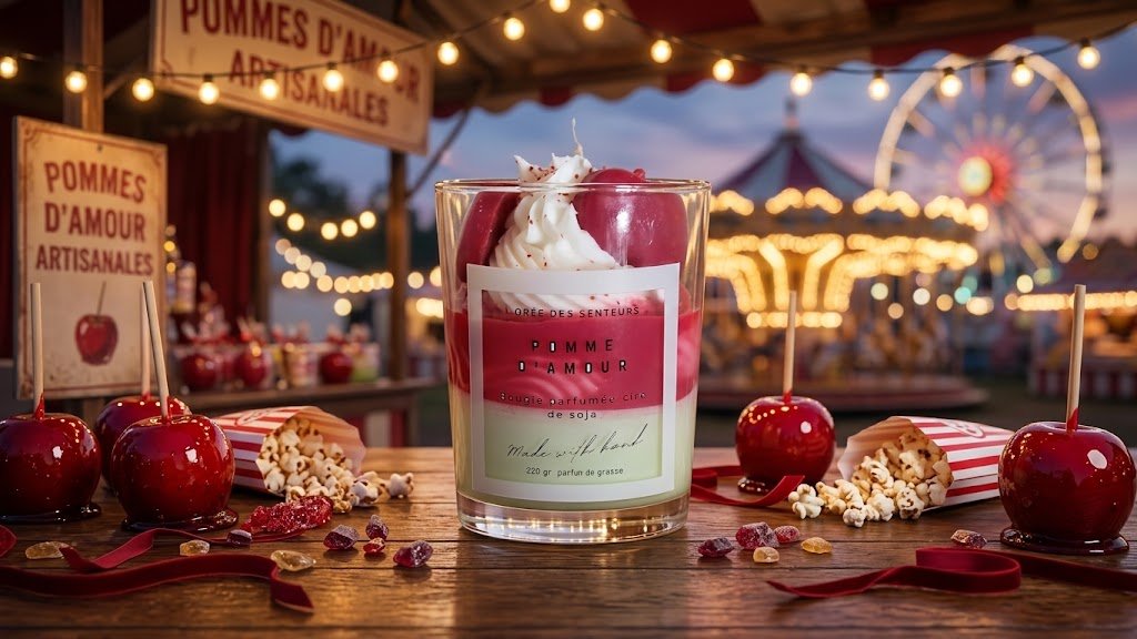 Pomme d'amour - bougie chantilly parfumée - L'orée des senteurs